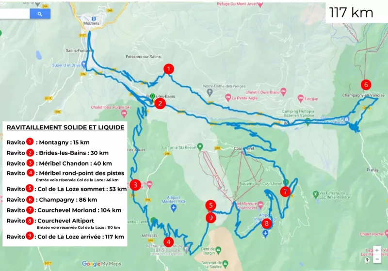 Route Granfondo col de la loze